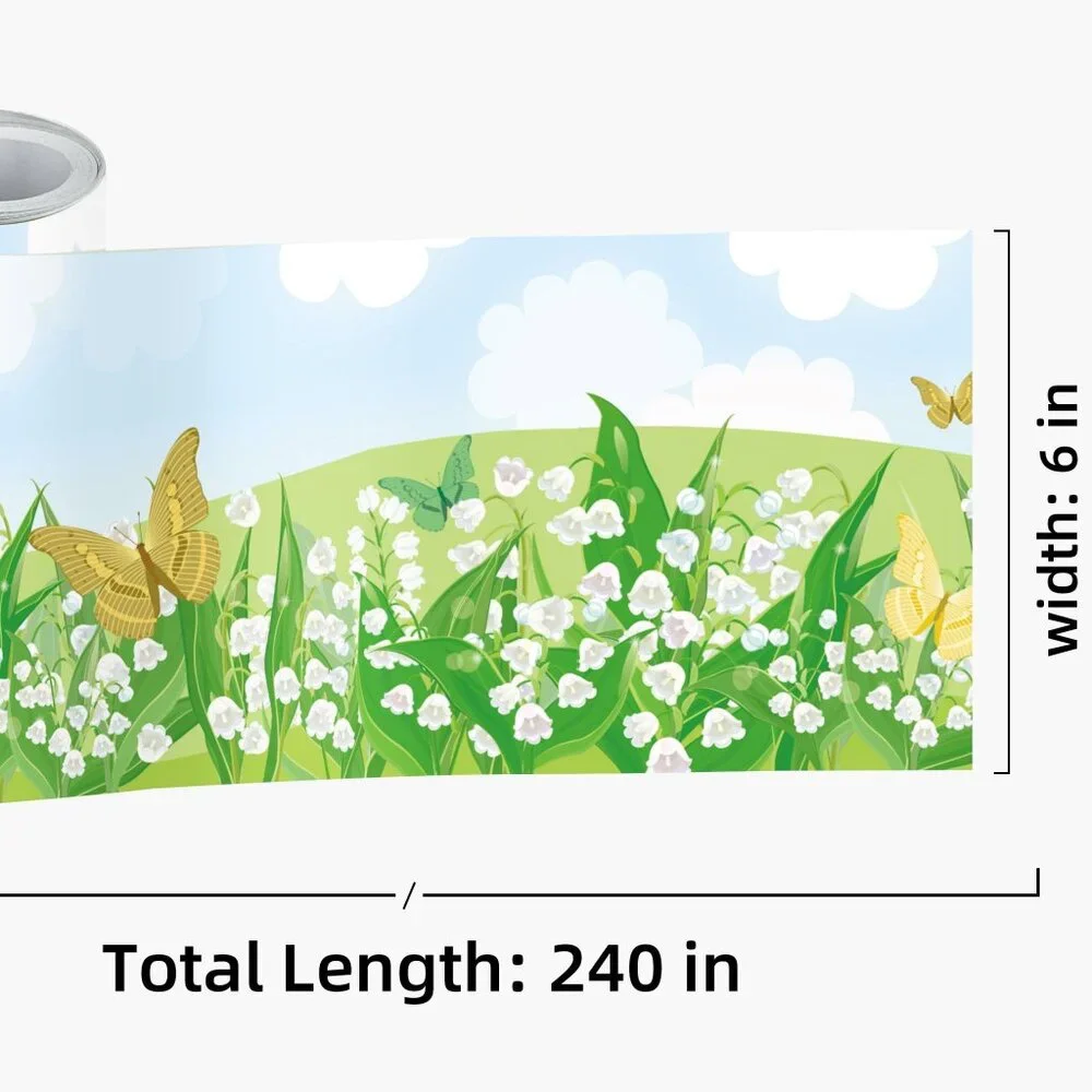 Wallpaper Borders Blue Sky White Clouds Butterflies Wallpaper Borders Removable